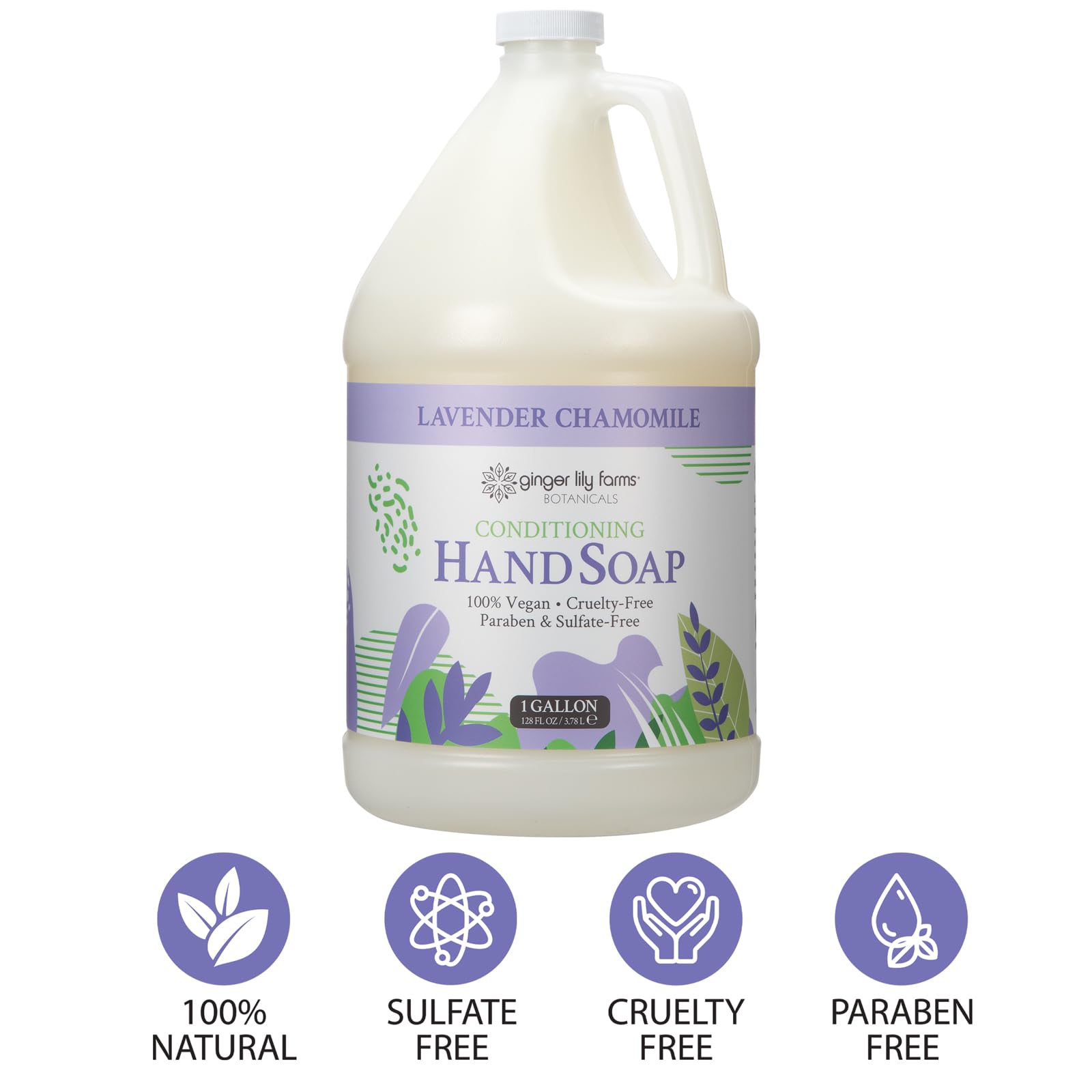 Creamy lather from Ginger Lily Farms Botanicals hand soap refill shown in a close-up.