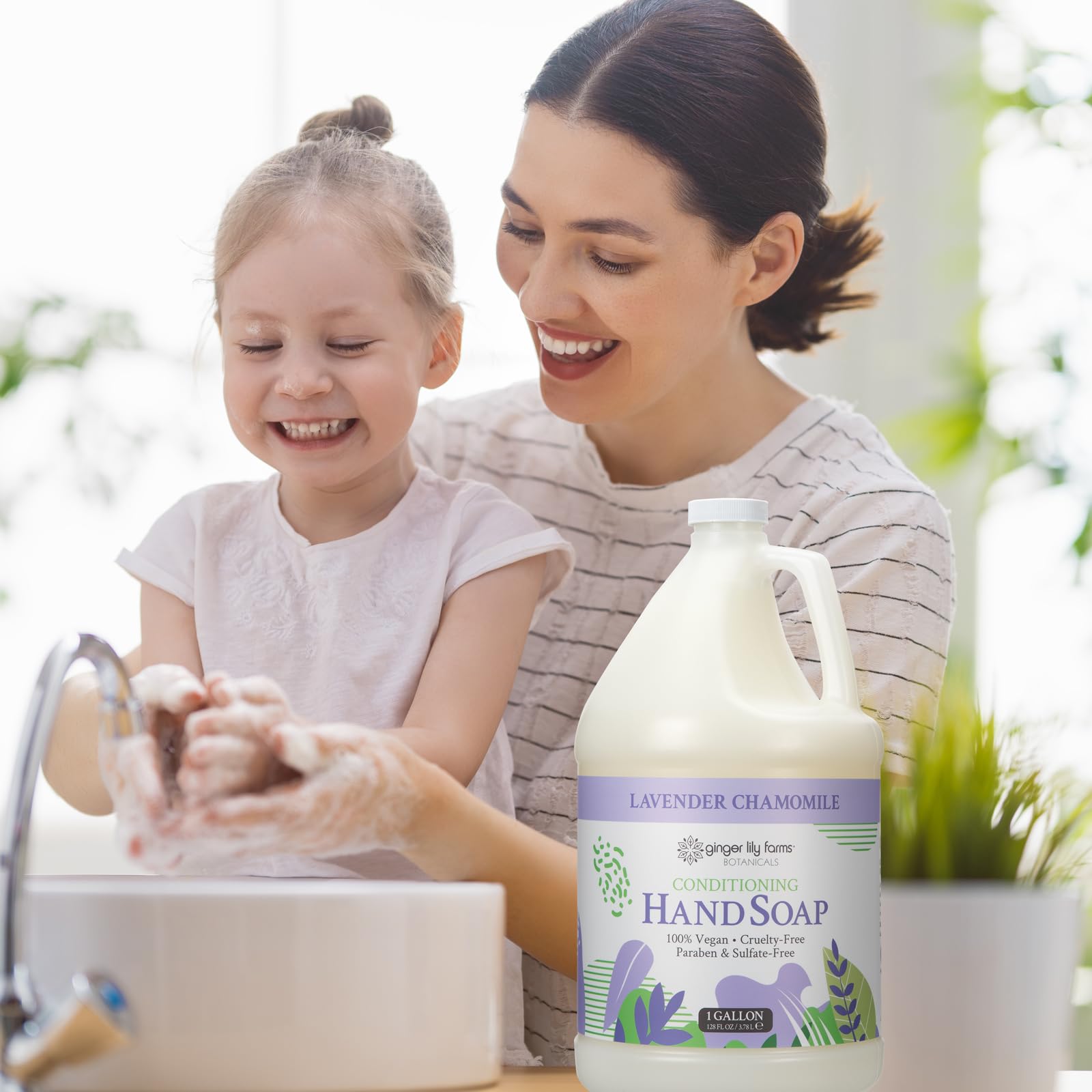 Eco-friendly packaging for Ginger Lily Farms Botanicals refill emphasizing reduced plastic waste.