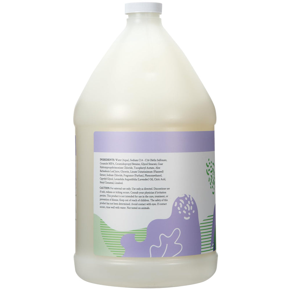 Ginger Lily Farms Botanicals gallon refill jug in a dispenser setup for easy hotel or gym refills.