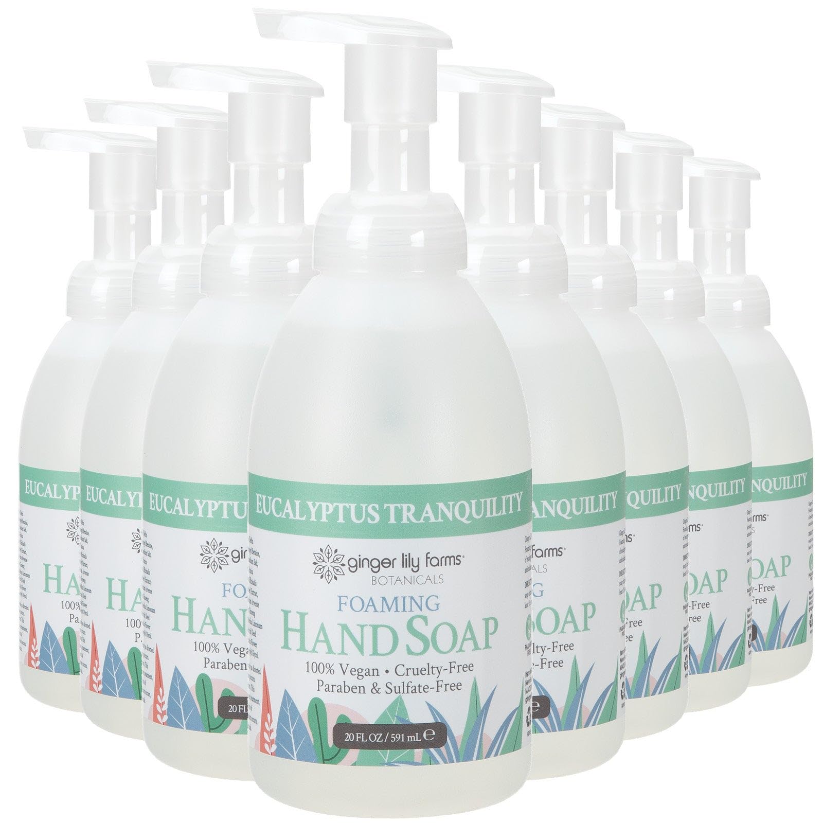 Ginger Lily Farms Botanicals foaming hand soap refill pump for gentle daily cleansing