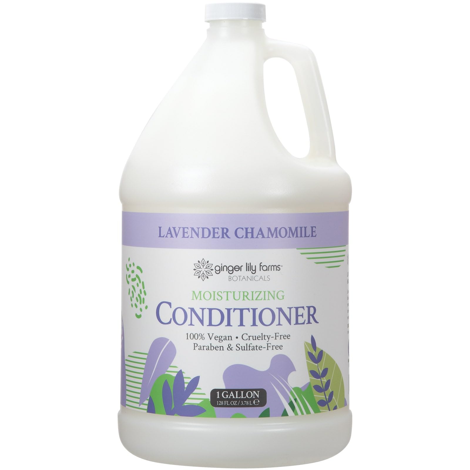 Ginger Lily Farms Botanicals Lavender Chamomile conditioner bottle delivering weightless moisture.