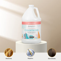 Ginger Lily Farms conditioner bottle highlights aloe, flaxseed and sunflower ingredients.
