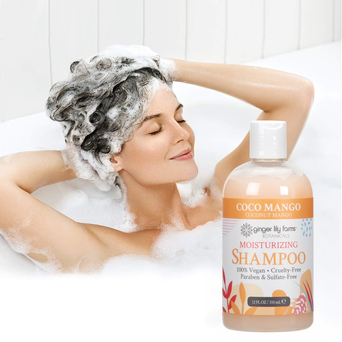 Ginger Lily Farms Coco Mango scent evokes tropical spa vibes.