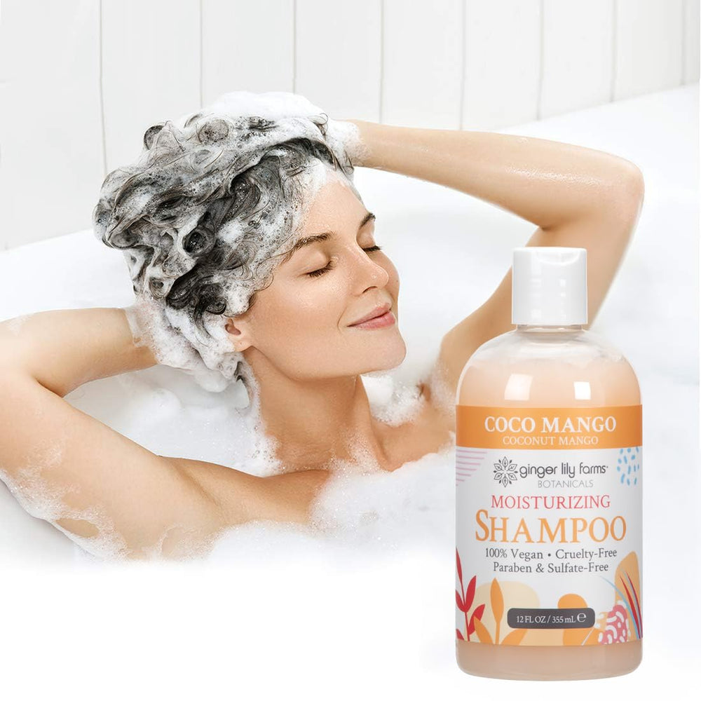 Ginger Lily Farms Coco Mango scent evokes tropical spa vibes.