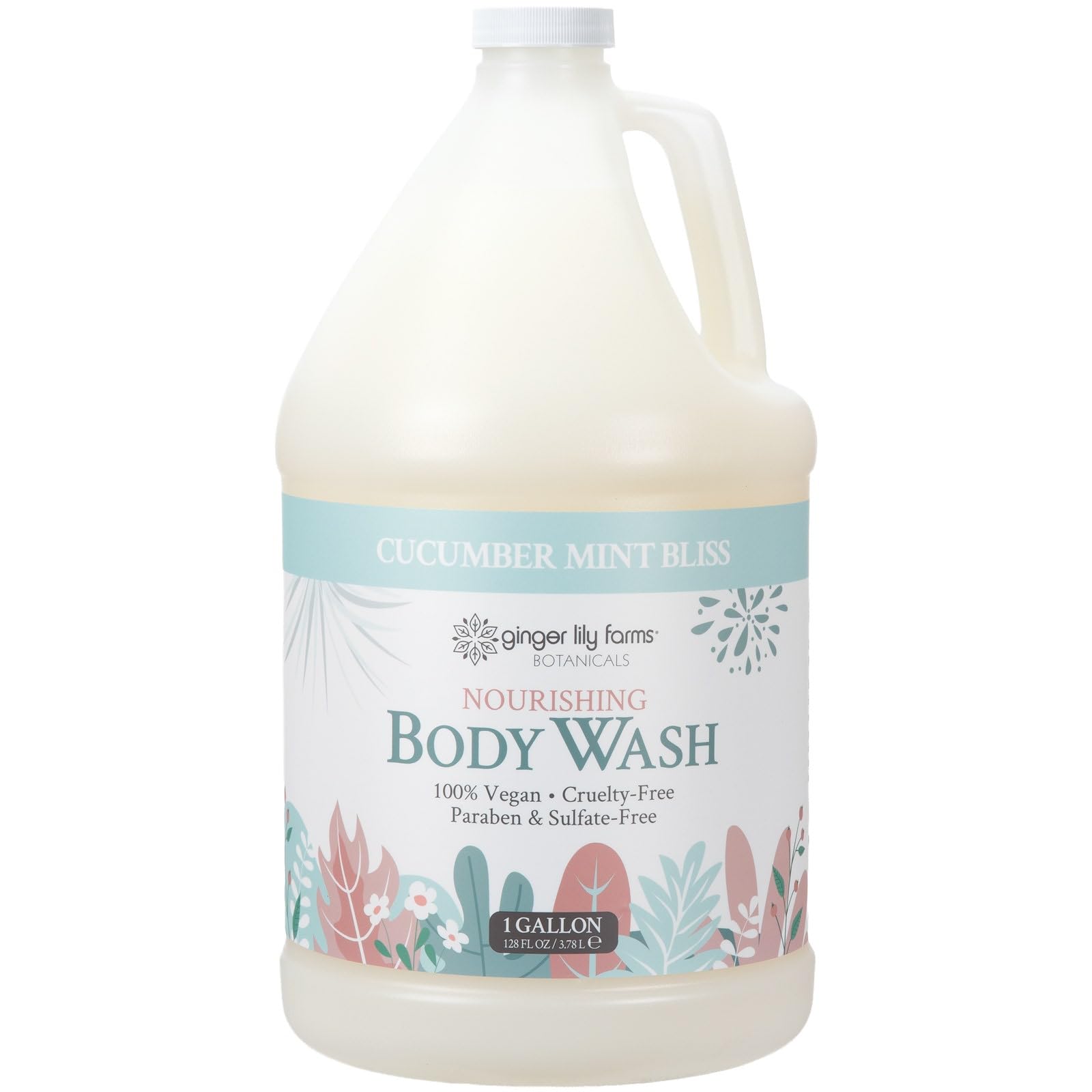Ginger Lily Farms Botanicals Nourishing Body Wash bottle with creamy lather for daily cleansing