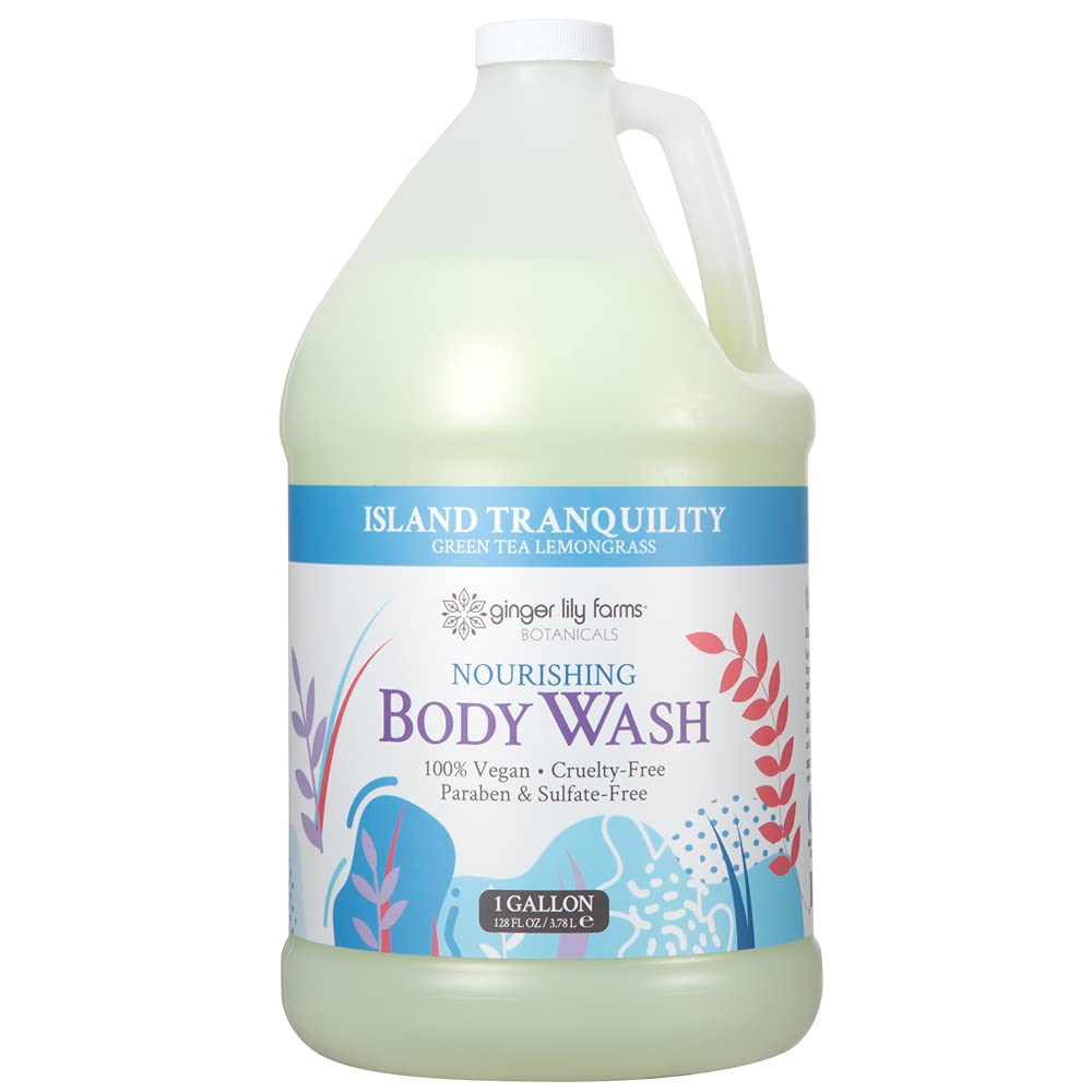 Creamy lather close-up of Ginger Lily Farms Nourishing Body Wash for gentle cleansing