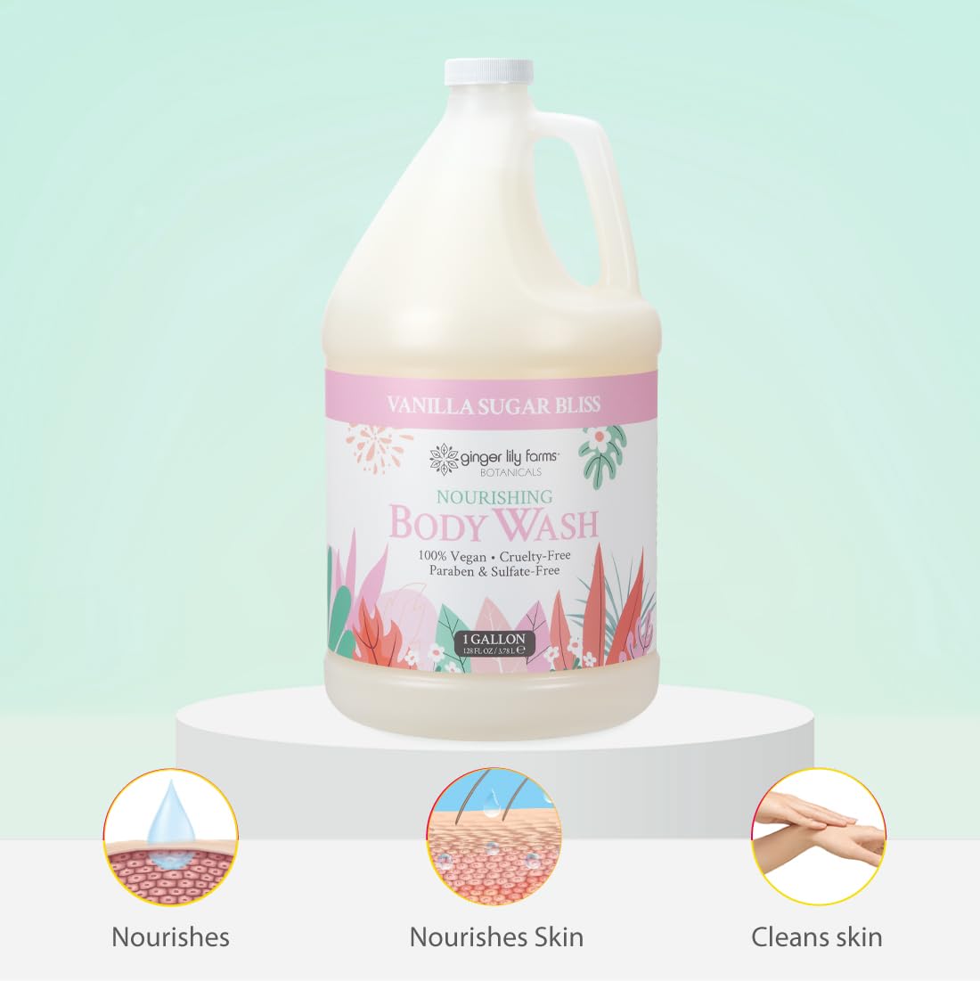 Ginger Lily Farms Botanicals Nourishing Body Wash cruelty-free label visible