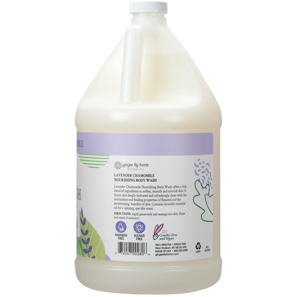 Ginger Lily Farms Body Wash creamy lather for hydrated skin.
