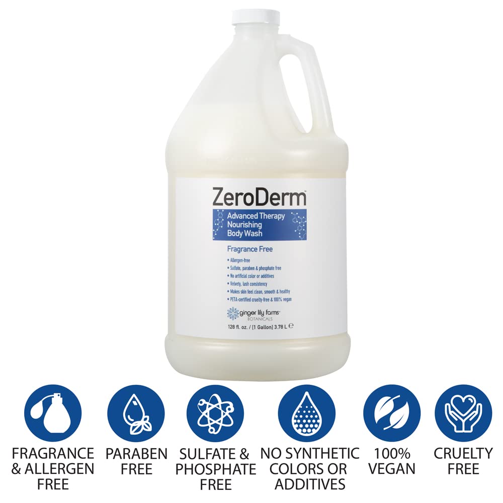 Ginger Lily Farms botanicals refill gallon emphasizing eco-friendly packaging