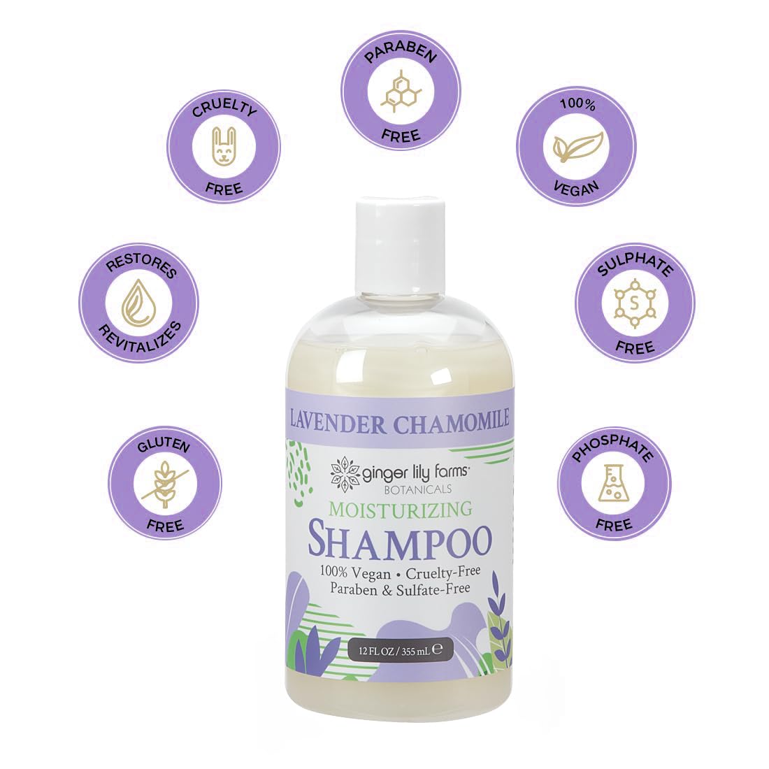 Ginger Lily Farms Botanicals after-use hair with smooth and shiny finish.