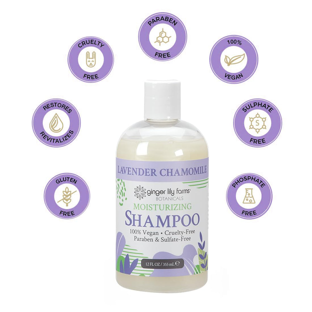 Ginger Lily Farms Botanicals after-use hair with smooth and shiny finish.
