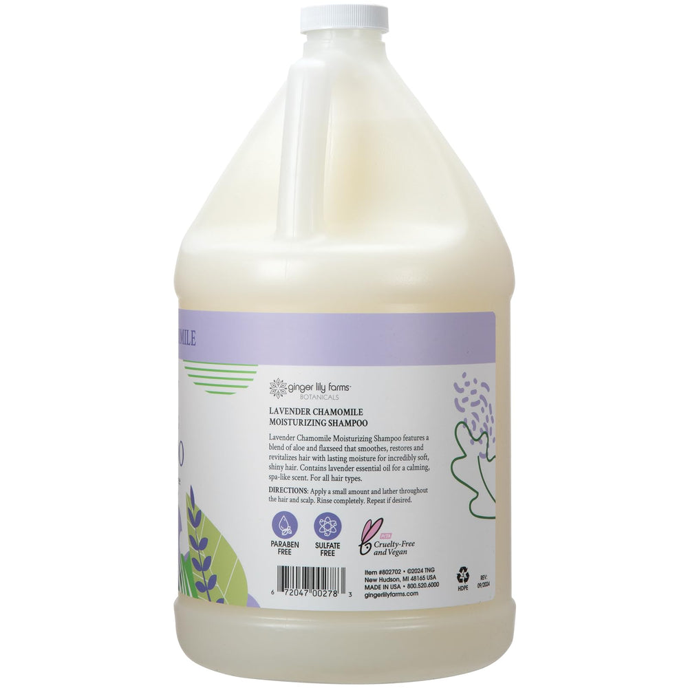 Close-up of creamy lather from Ginger Lily Farms Botanicals moisturizing shampoo