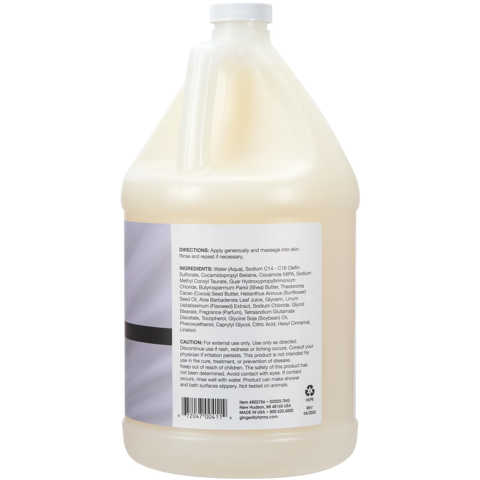 Ginger Lily Farms Botanicals Shea Indulgence rich hydration lather highlighting formula