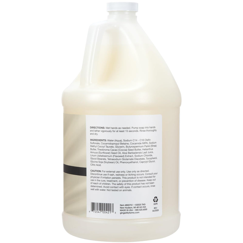 Ginger Lily Farms Botanicals Shea Indulgence rich lather close-up