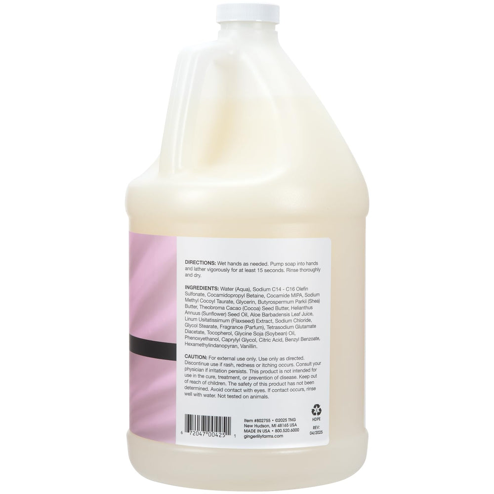 Ginger Lily Farms Botanicals Shea Indulgence vanilla sugar scent invites comforting hand washing