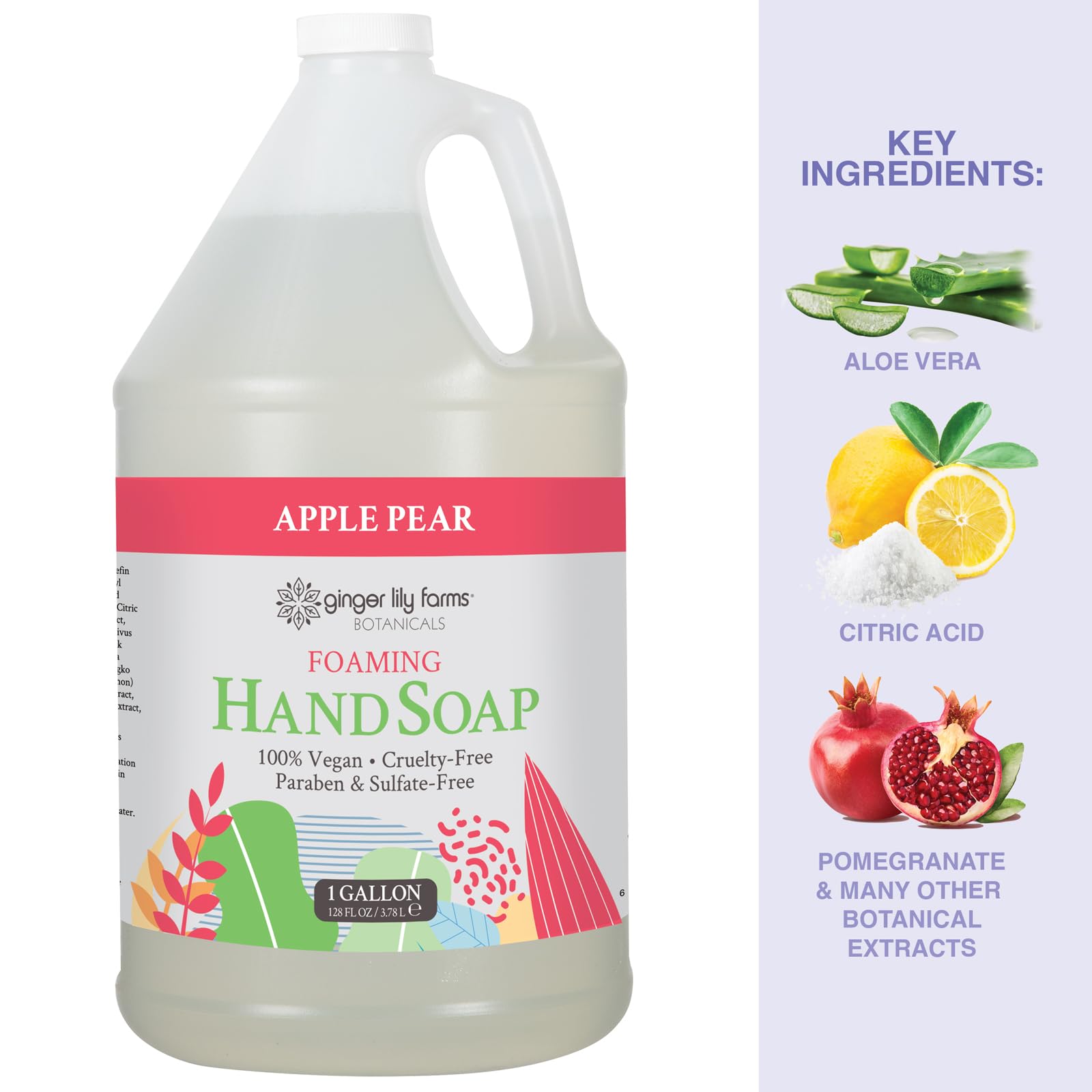 Vegan and cruelty-free Ginger Lily Farms Botanicals label visible.
