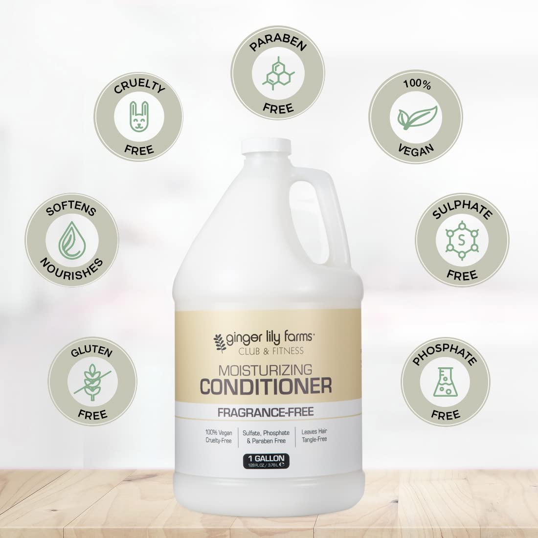 Ginger Lily Farms 1-gallon refill jug for eco-friendly locker rooms