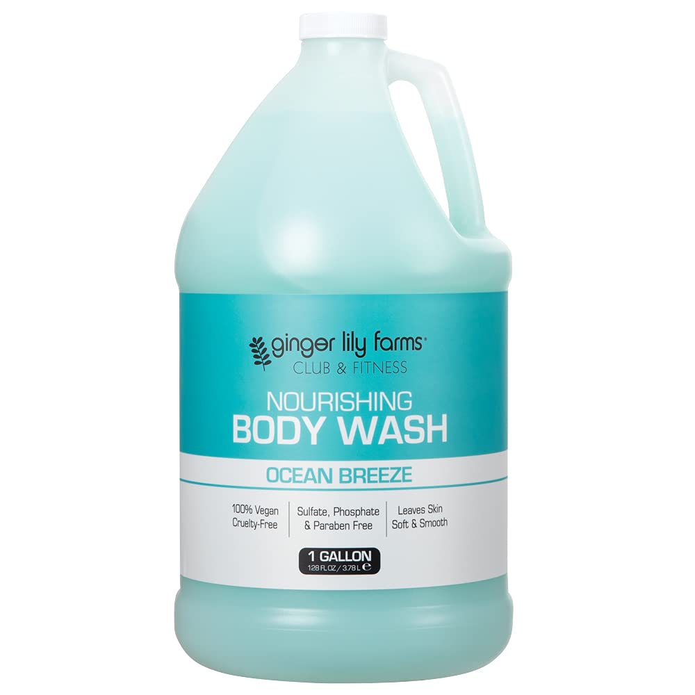 Ginger Lily Farms Club & Fitness body wash bottle for daily cleansing.