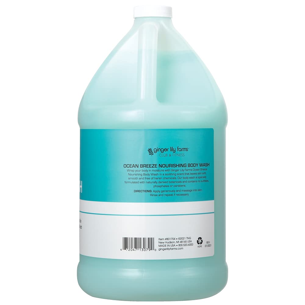 Silky lather from Ginger Lily Farms Club & Fitness body wash on skin during cleansing