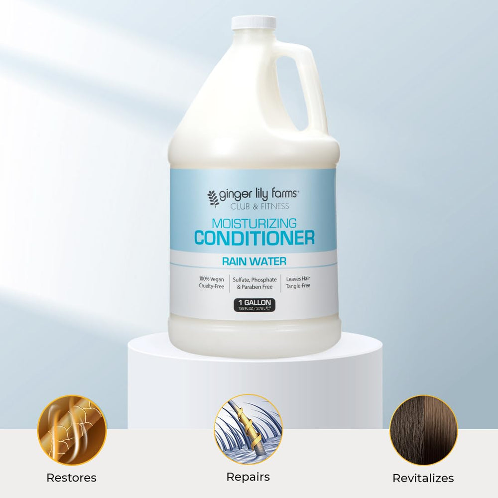 Hair feels soft and shiny after using Ginger Lily Farms Club & Fitness conditioner