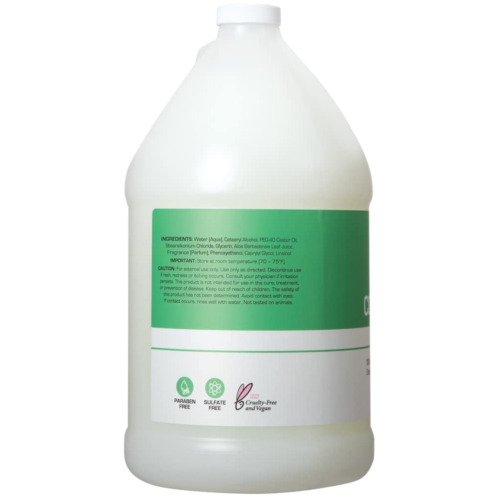 Pump top of conditioner bottle for easy, controlled use.