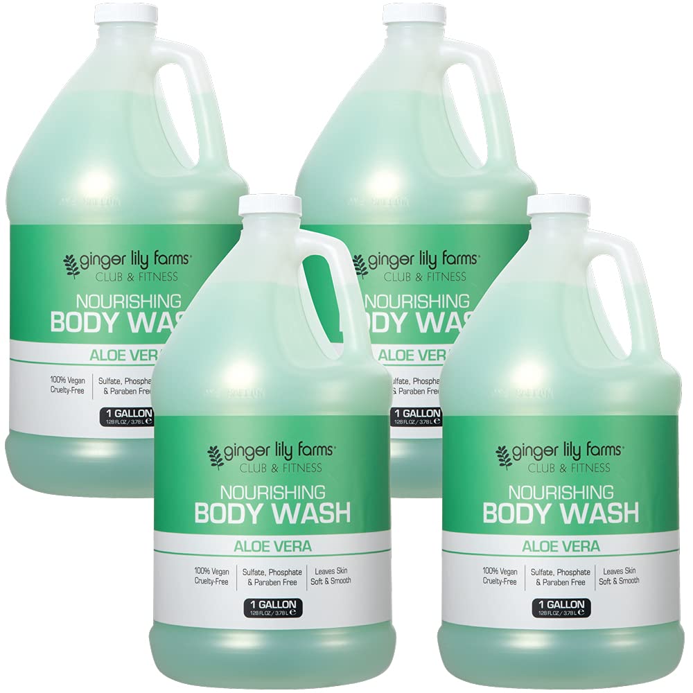 Ginger Lily Farms Club and Fitness Nourishing Body Wash bottle-front view for everyday cleansing.