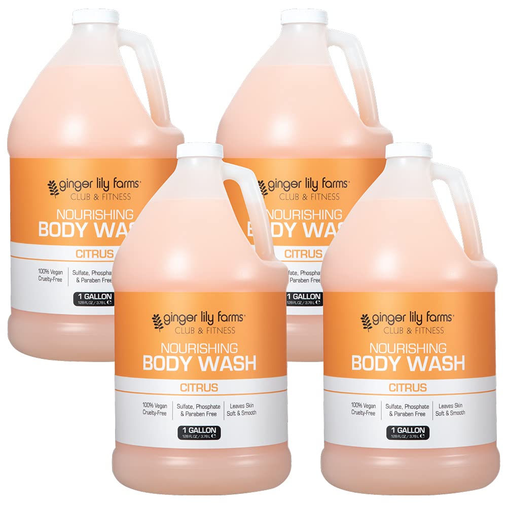 Ginger Lily Farms body wash with citrus-lather for post-workout refresh