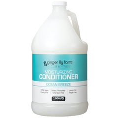 Ginger Lily Farms Club & Fitness Ocean Breeze conditioner bottle hydrates and adds shine.