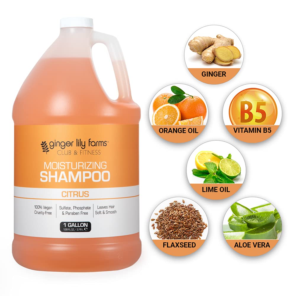 Ginger Lily Farms refill-pack-4-gallon highlights economical, eco-friendly locker-room refills.