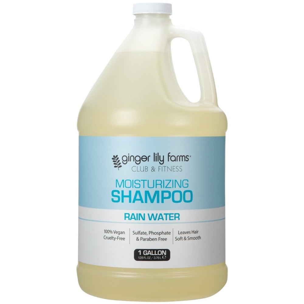 Ginger Lily Farms Club Fitness shampoo bottle shows moisturizing formula for all hair types