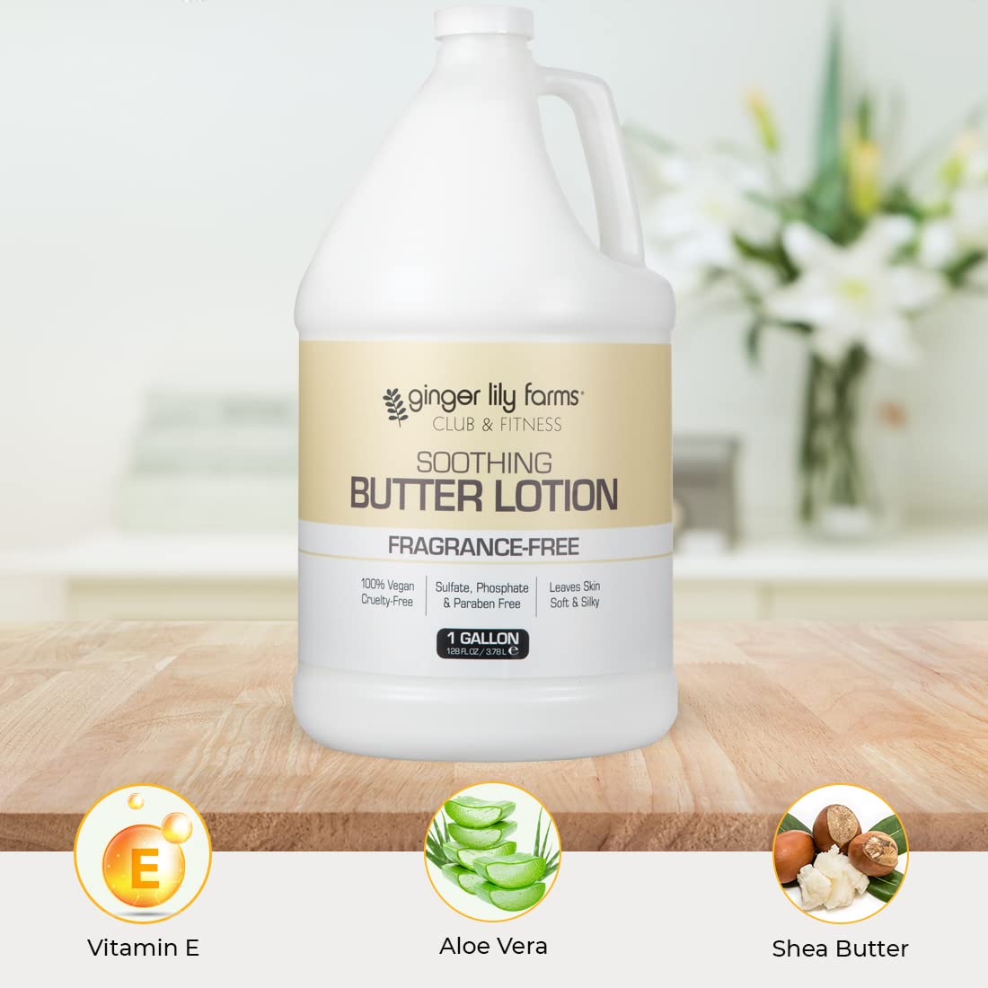 Ginger Lily Farms fragrance-free vegan lotion label design