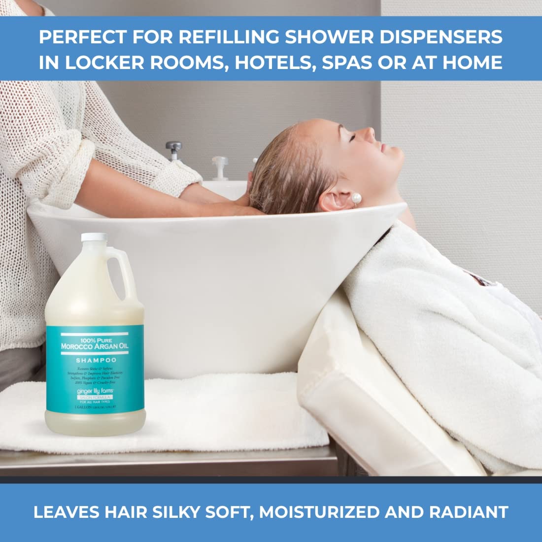 Ginger Lily Farms cruelty-free vegan shampoo symbol emphasizes ethical hair care.