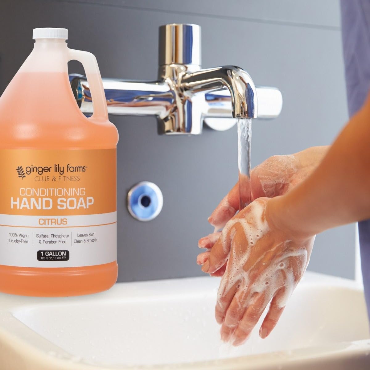 Ginger Lily Farms dispenser-ready refill for busy spaces