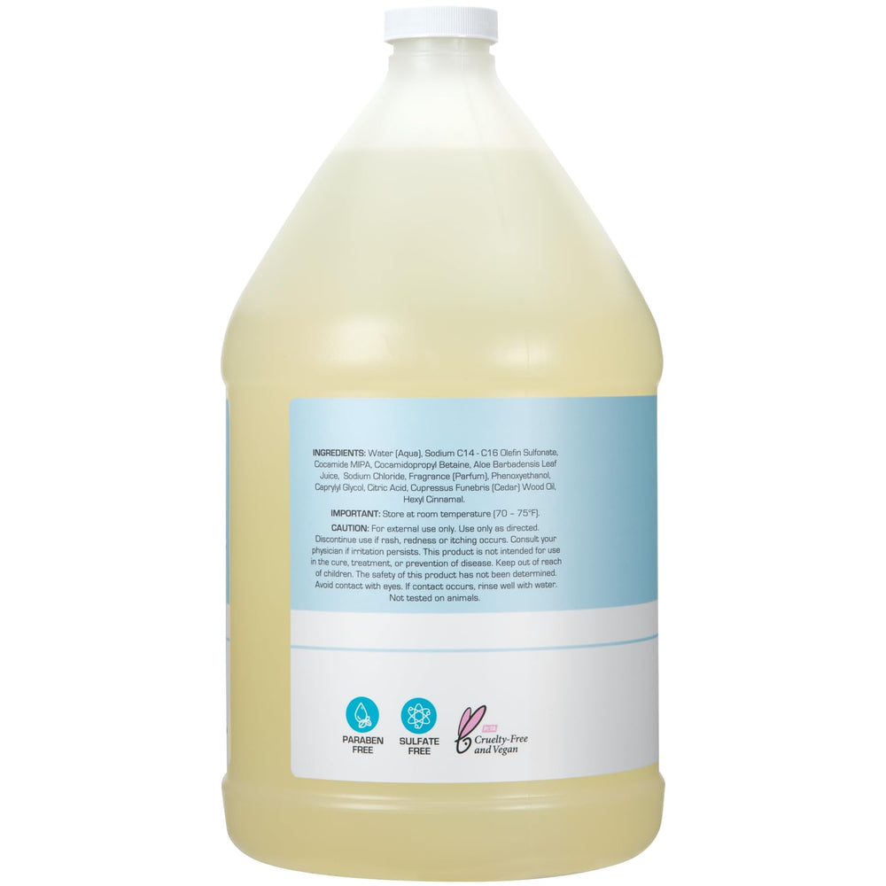 Ginger Lily Farms moisturizing shampoo texture and soft shiny hair close-up