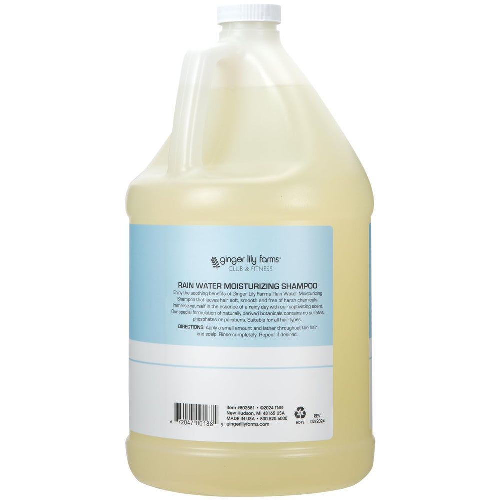 Ginger Lily Farms rain water scent shampoo close-up evokes a refreshing aroma
