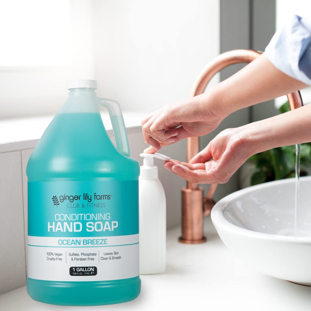 Ginger Lily Farms recyclable gallon packaging supports eco-friendly use