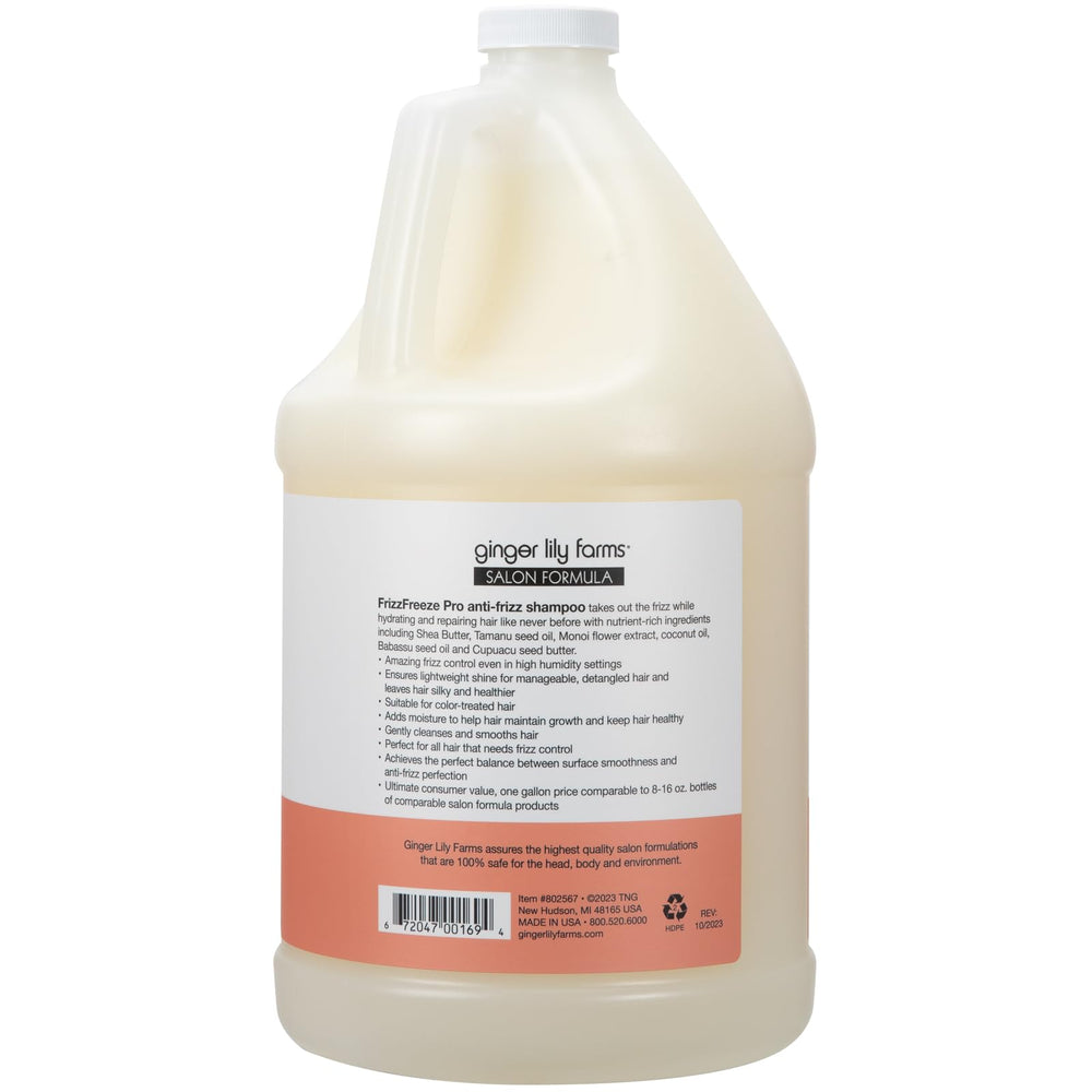 Ginger Lily Farms FrizzFreeze Pro lather delivering smoothness and detangling.