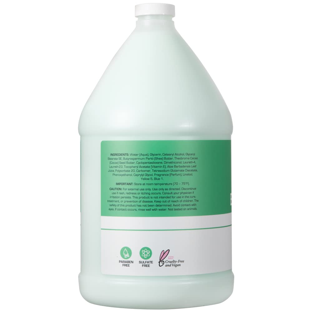 Ginger Lily Farms shea and cocoa butter with vitamin E nourishes dry skin.