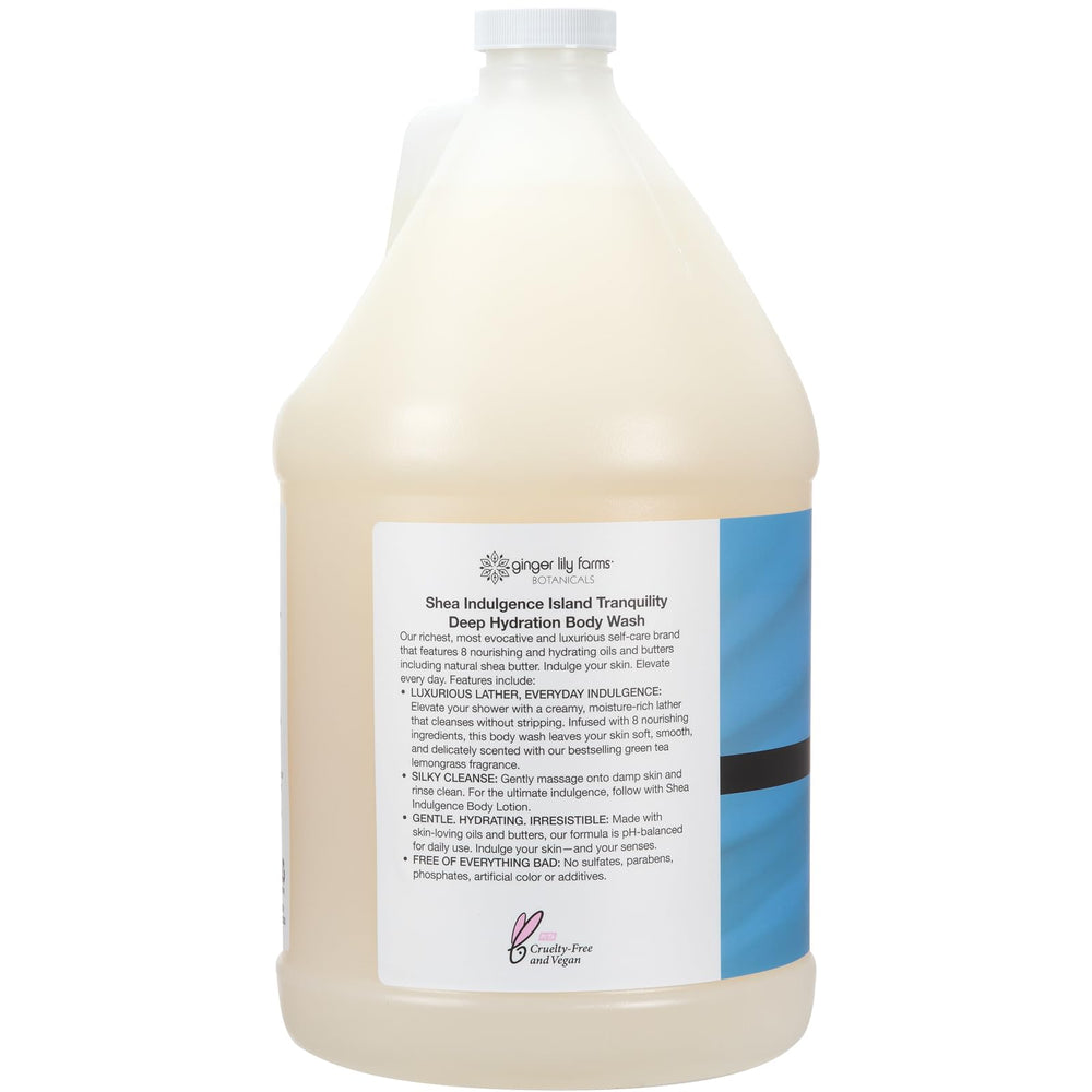 Island Tranquility lather highlights rich foam for gentle cleansing.