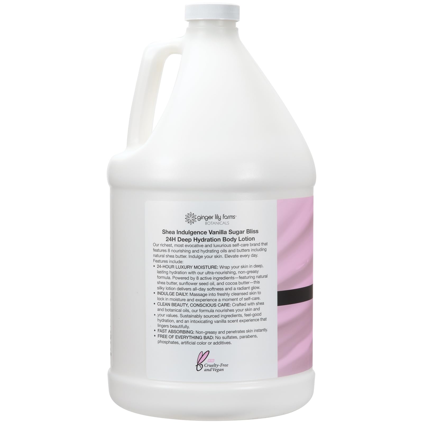 Ginger Lily Farms lotion pump closeup showing smooth texture for easy application