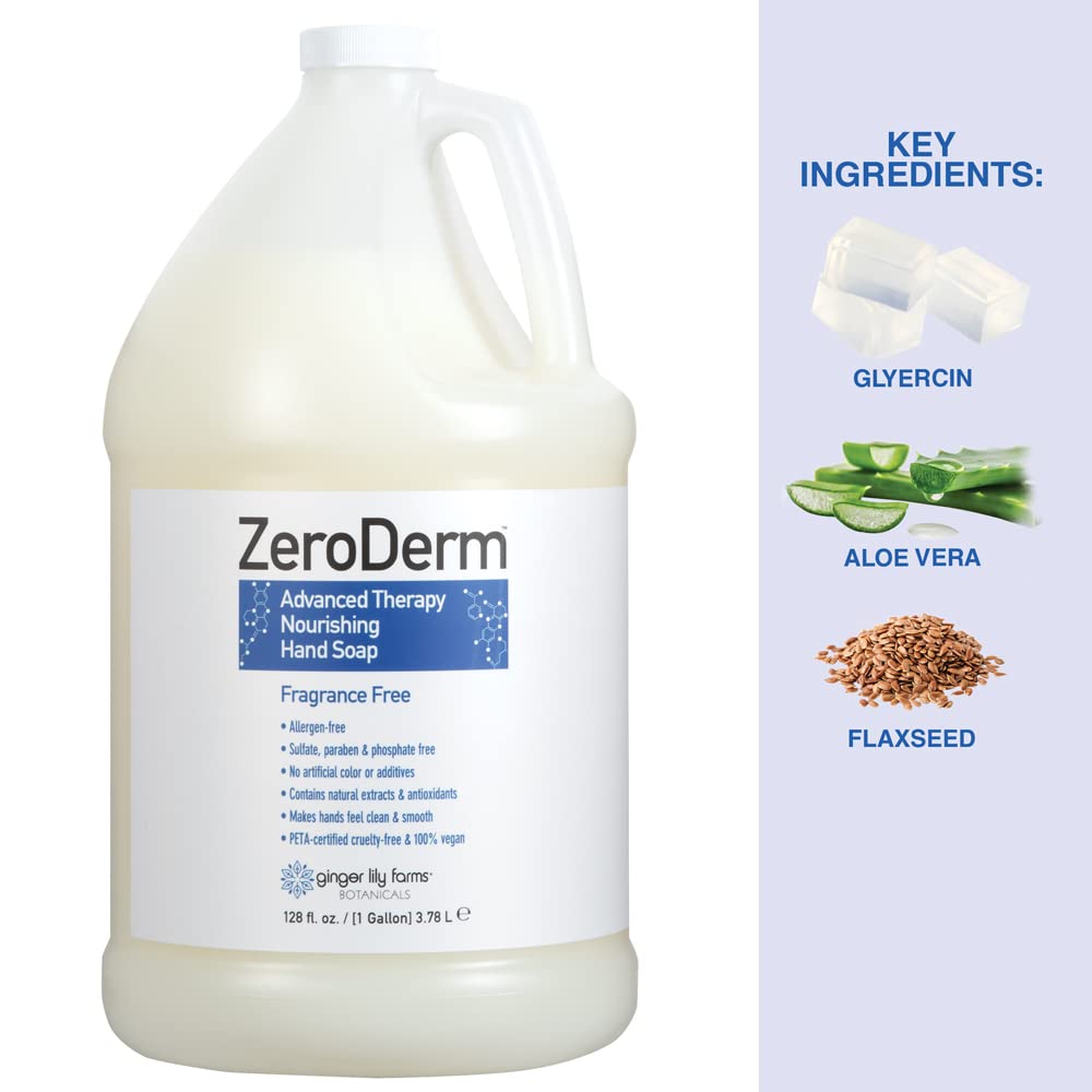 Ginger Lily Farms ZeroDerm 1-gallon refill pack reduces plastic waste