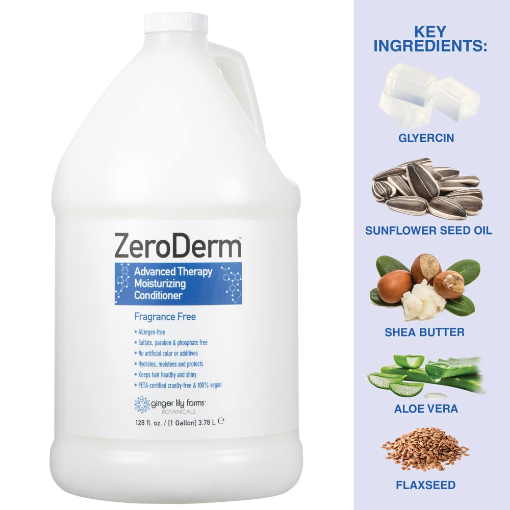 ZeroDerm conditioner on dispenser shows easy, mess-free refills