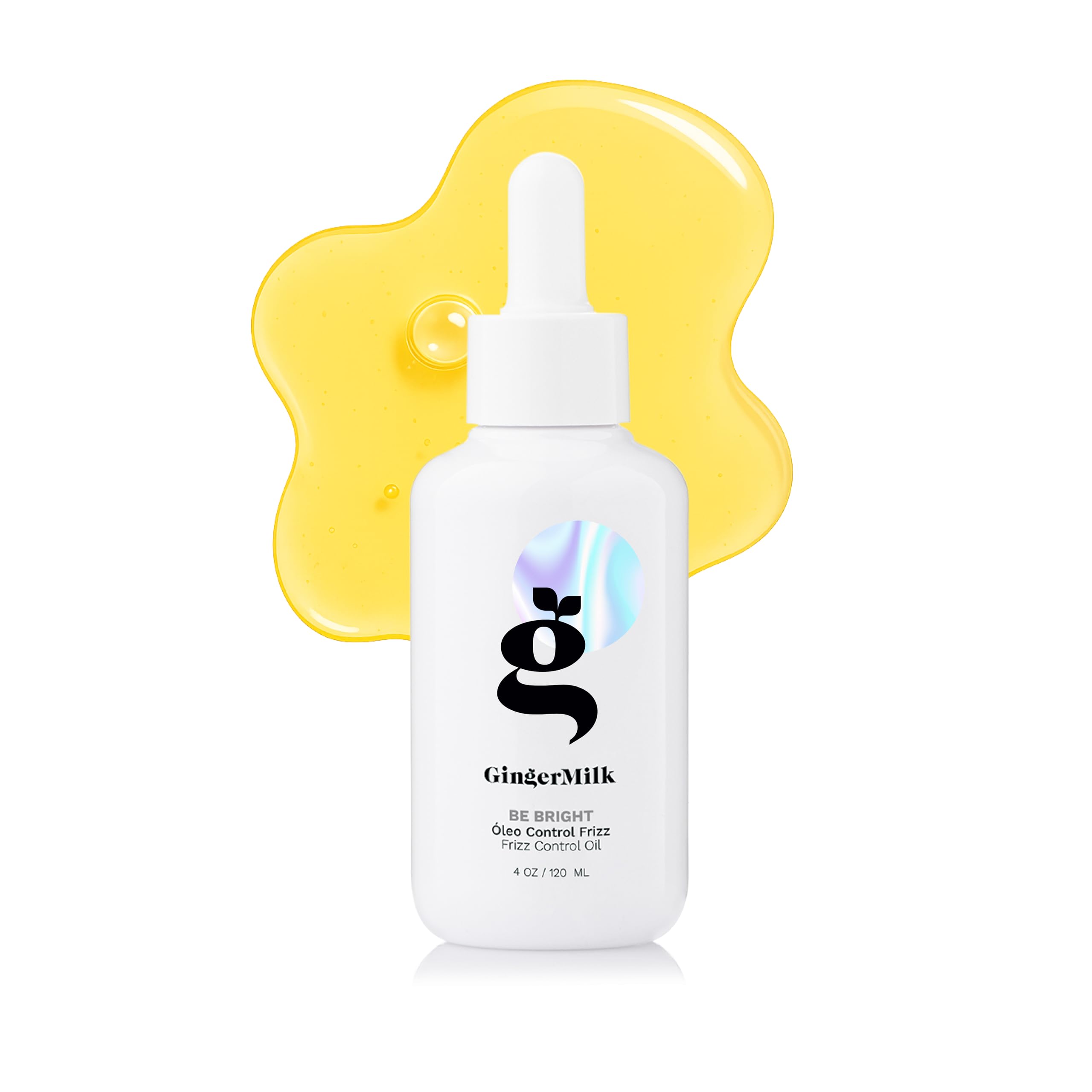 Ginger Milk Anti-Frizz Oil bottle for smooth, frizz-free hair.