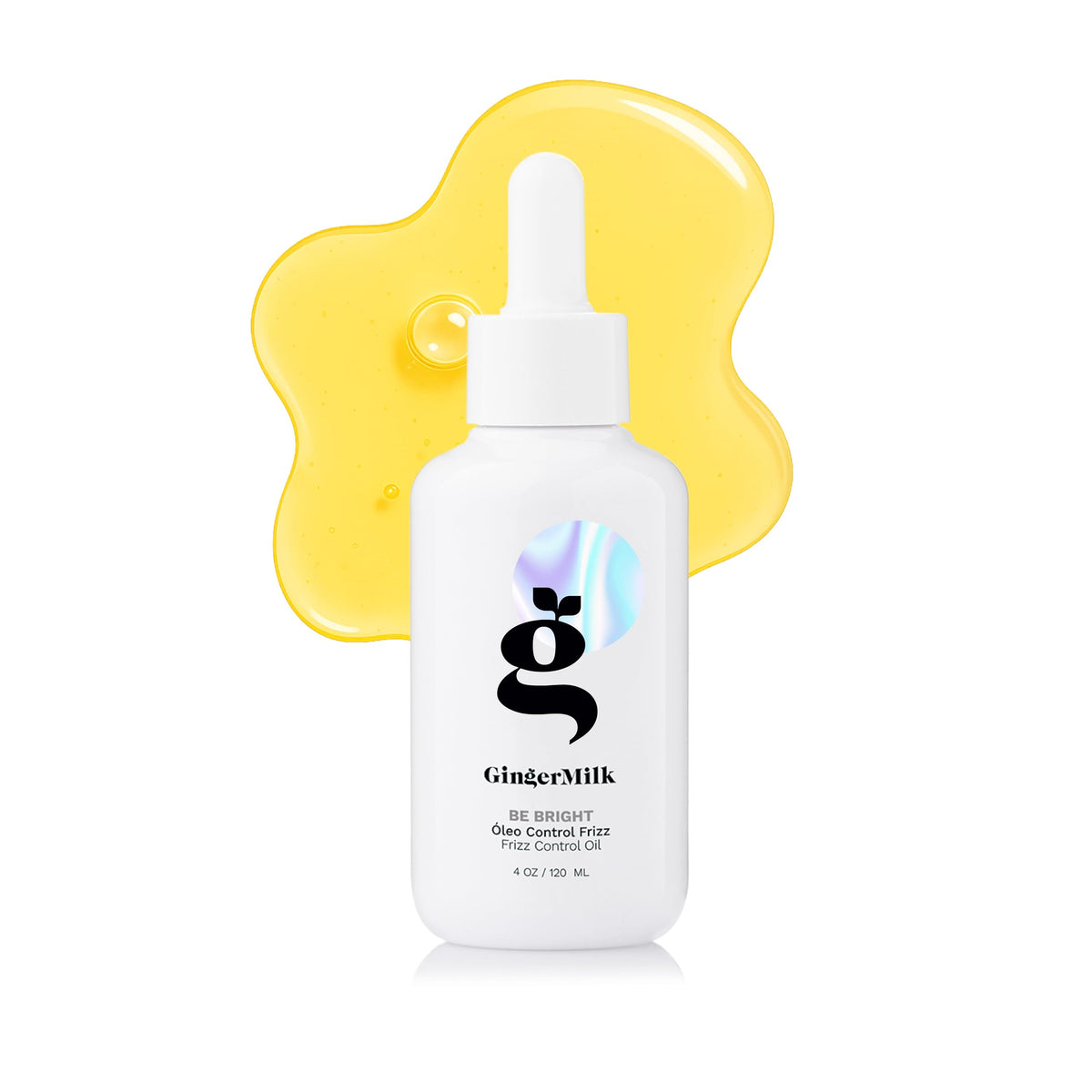 Ginger Milk Anti-Frizz Oil bottle for smooth, frizz-free hair.
