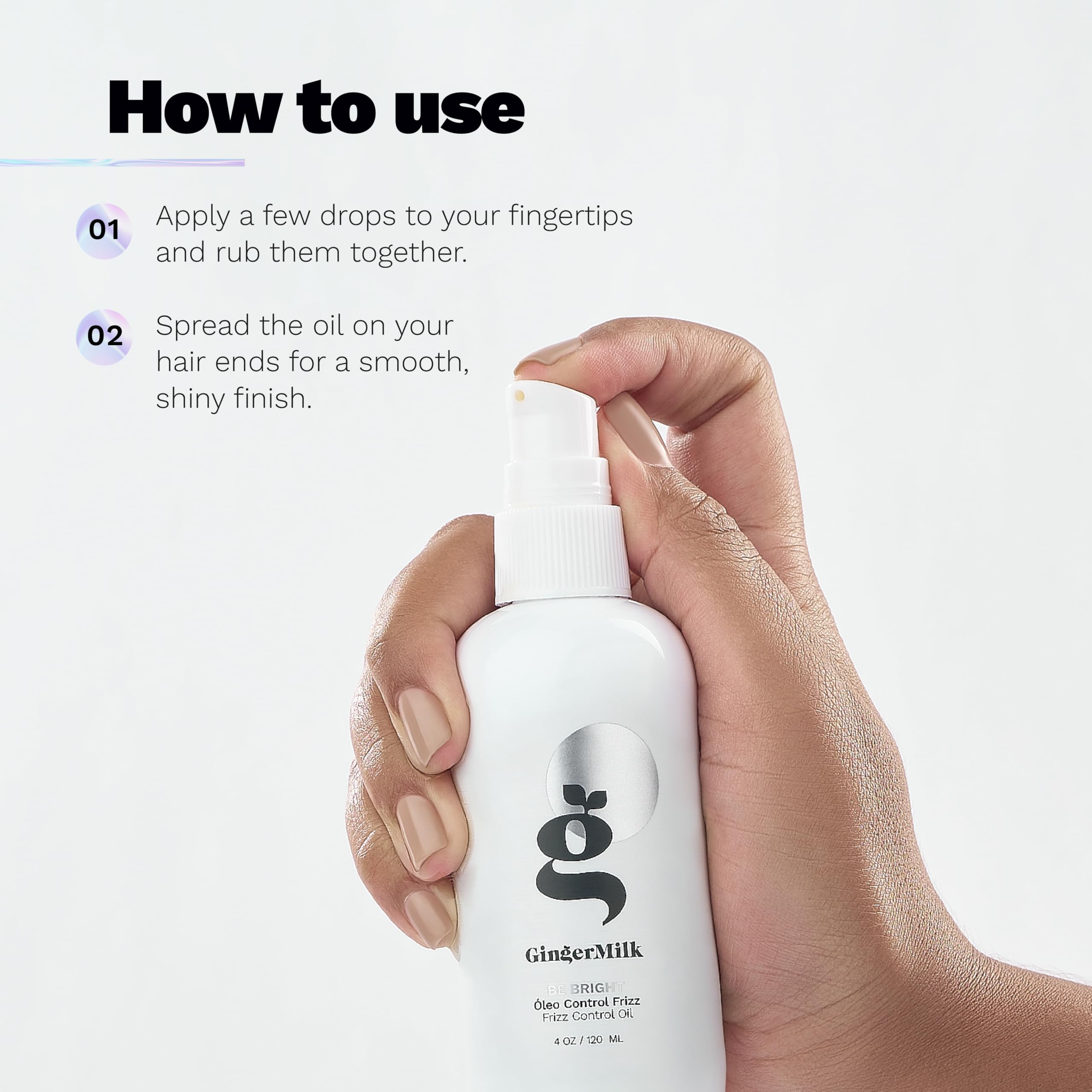 Dry hair touch-up for added shine and frizz control.
