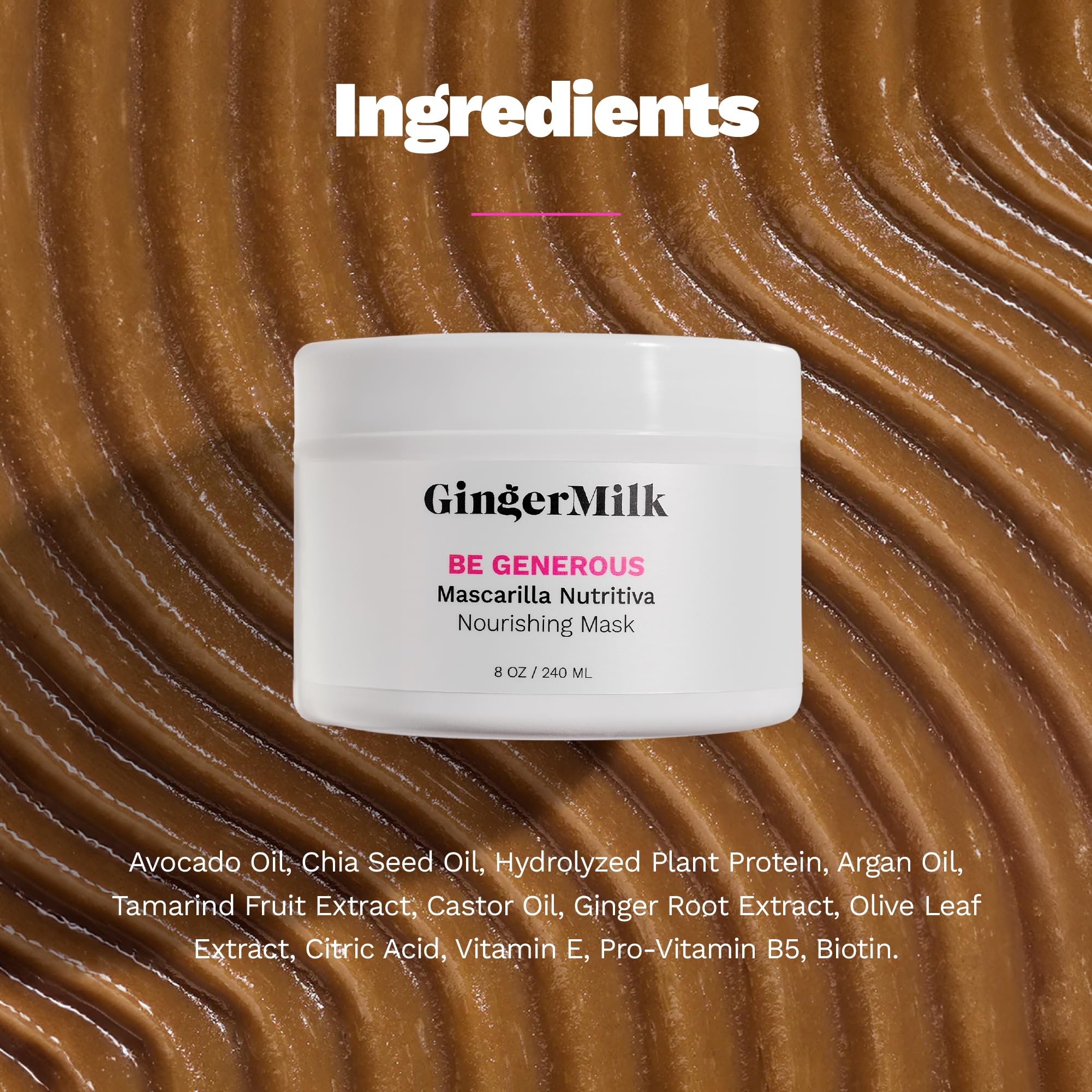 Biotin boosts hair strength in Ginger Milk Deep Repair Hair Mask