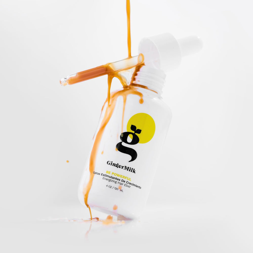 Ginger Milk formula features cinnamon and rosemary for balance and shine.