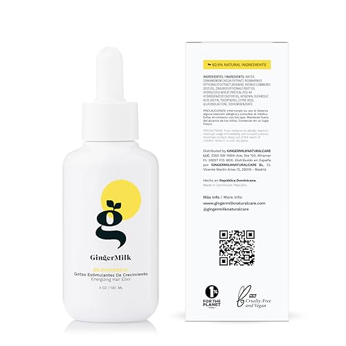 Ginger Milk Be Powerful label highlighting ginger root extract.
