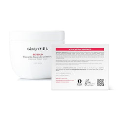Ginger Milk Natural Care Intensive Repair bottle being dispensed for use.