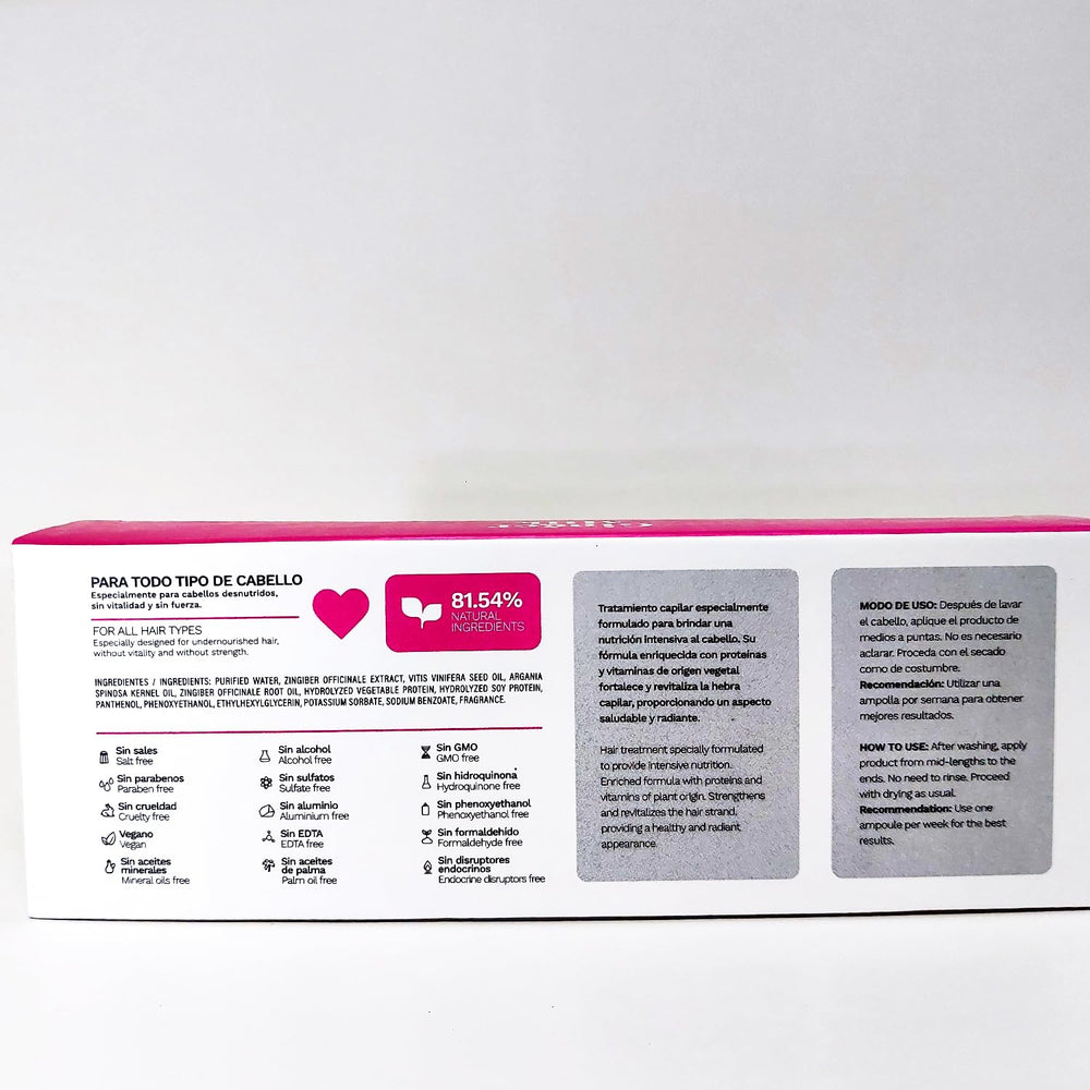 Ginger Milk Nutritive Ampoule vials showing dose-ready packaging for tidy use.